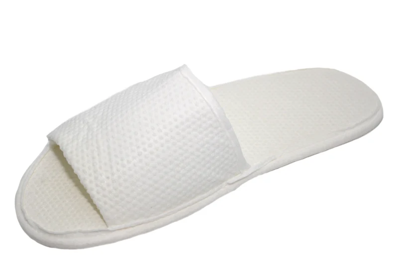 MOON-Lilia Piquet Hotelslipper 100 Paar weiß offen Übergröße, Zellulose Slipper Damen und Herren