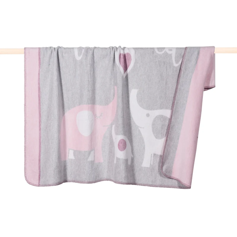 PAD Kinder Kuscheldecke Wohndecke 100x150 FAMILY grey + Geschenkverpackung