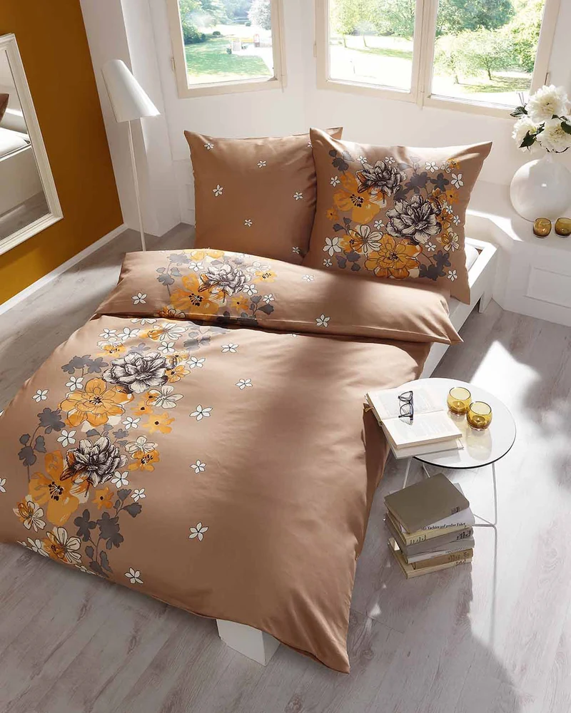Kaeppel Mako Satin Bettwäsche 155x220 512/636 Aurora Mandel