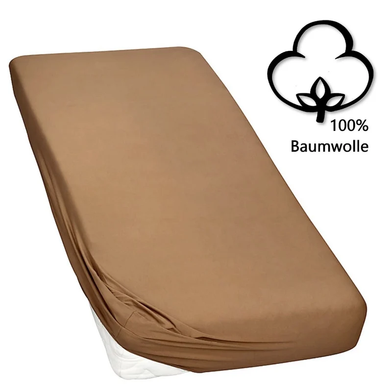 MOON-Classic Topper Spannbettlaken Spannbetttuch 160g/m² Jersey 180x200 - 200x220