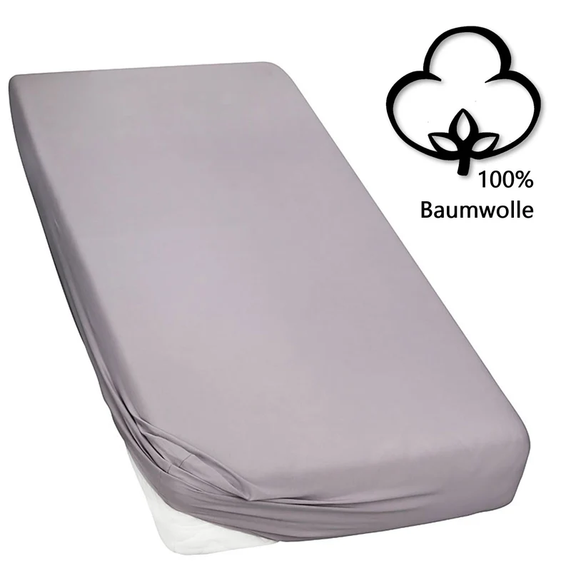 MOON-Classic Topper Spannbettlaken Spannbetttuch 160g/m² Jersey 140x200 - 160x220