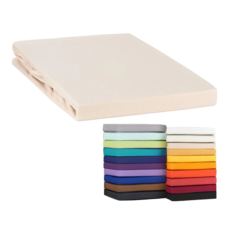 MOON-Classic Topper Spannbettlaken Spannbetttuch 160g/m² Jersey 140x200 - 160x220