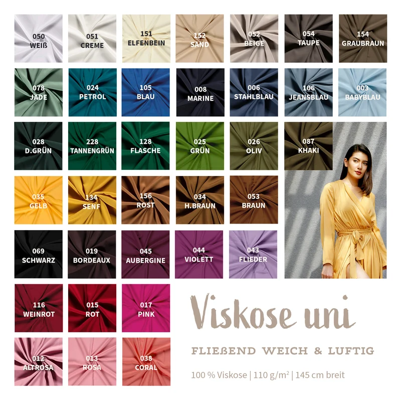 Viskose Uni * Ab 50 cm