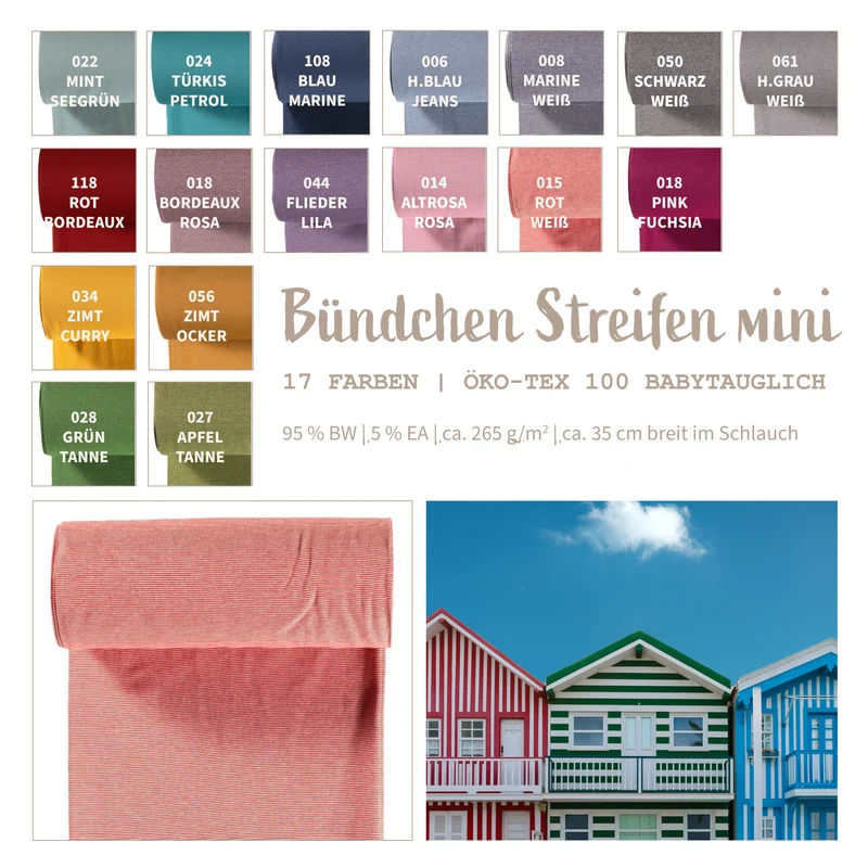Ringelbündchen ca. 1,5 mm *Ab 25 cm