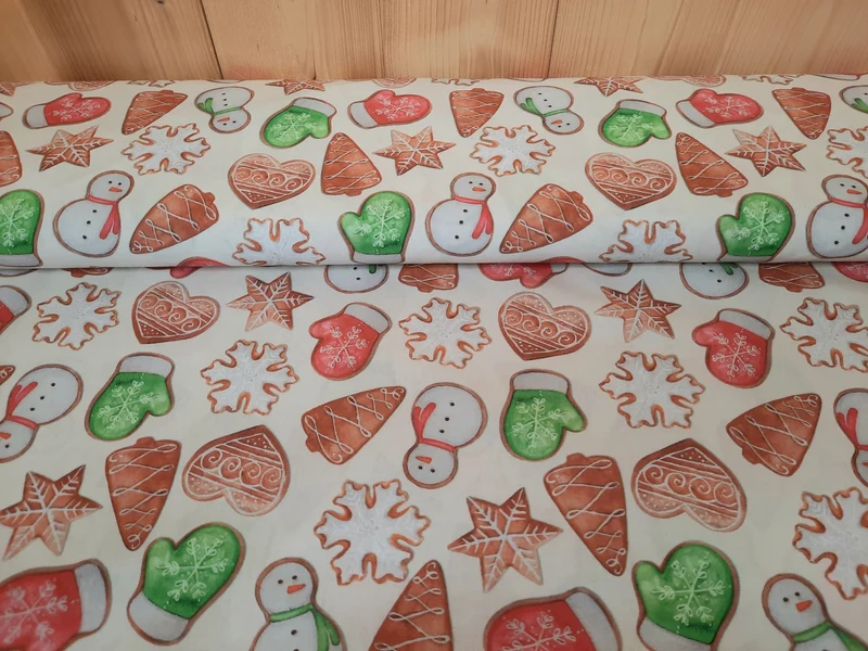 Baumwolldruck Weihnachten Bio * Ab 25 cm