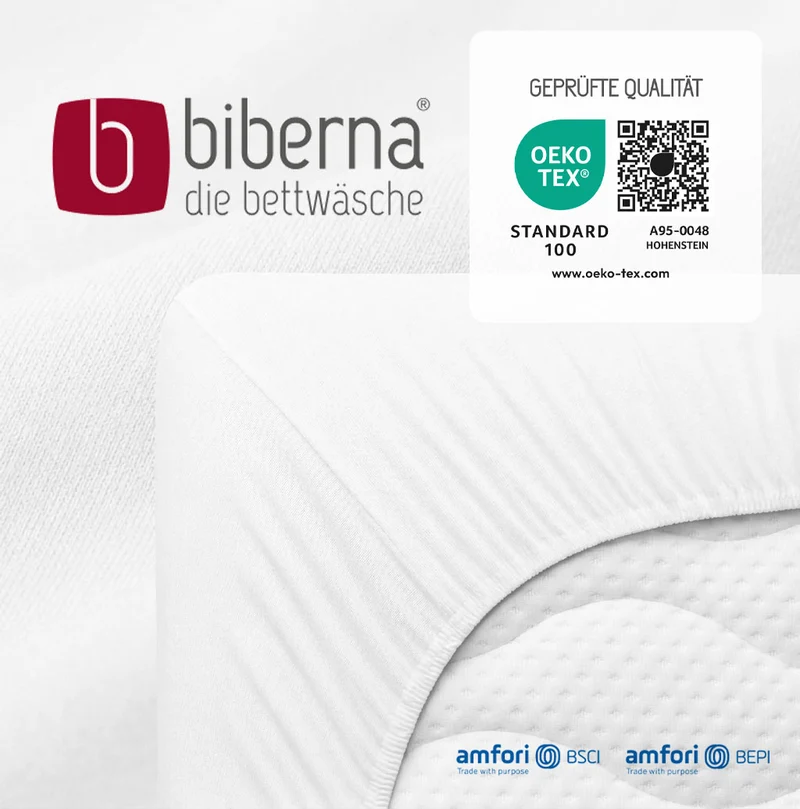 biberna Jersey-Elastic-Topper Spannbetttuch (0077641)
