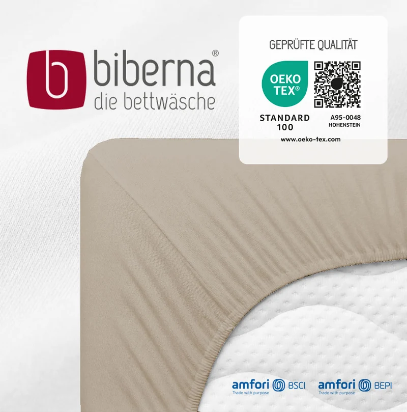 biberna Jersey-Elastic-Topper Spannbetttuch (0077641)