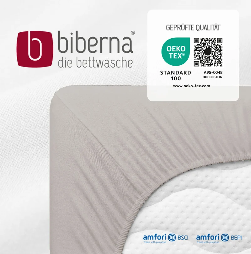 biberna Jersey-Elastic-Boxspring Spannbetttuch (0077640)