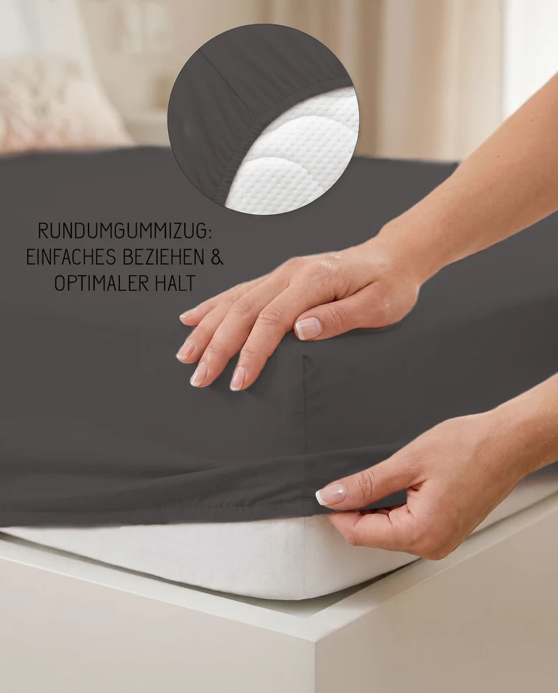 biberna Jersey-Elastic-Boxspring Spannbetttuch (0077640)