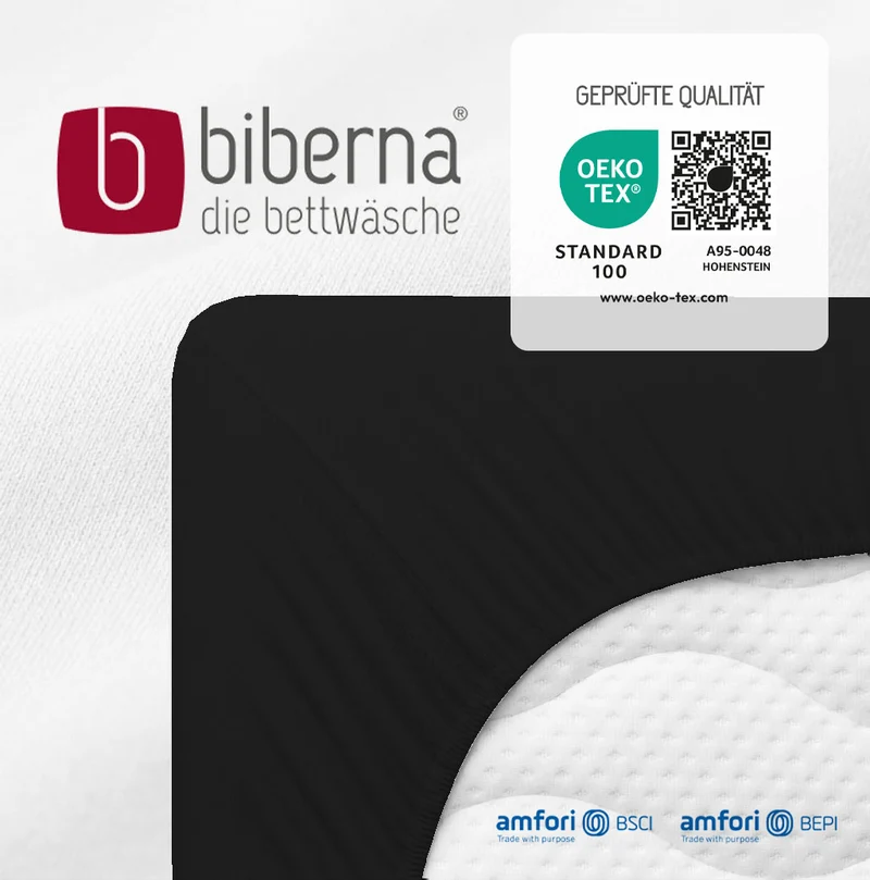 biberna Jersey-Elastic-Boxspring Spannbetttuch (0077640)