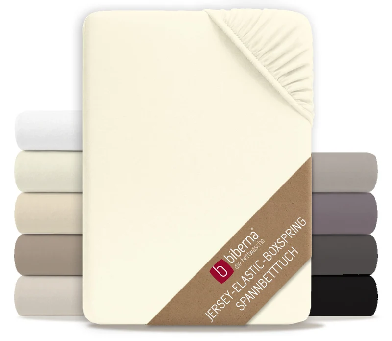 biberna Jersey-Elastic-Boxspring Spannbetttuch (0077640)