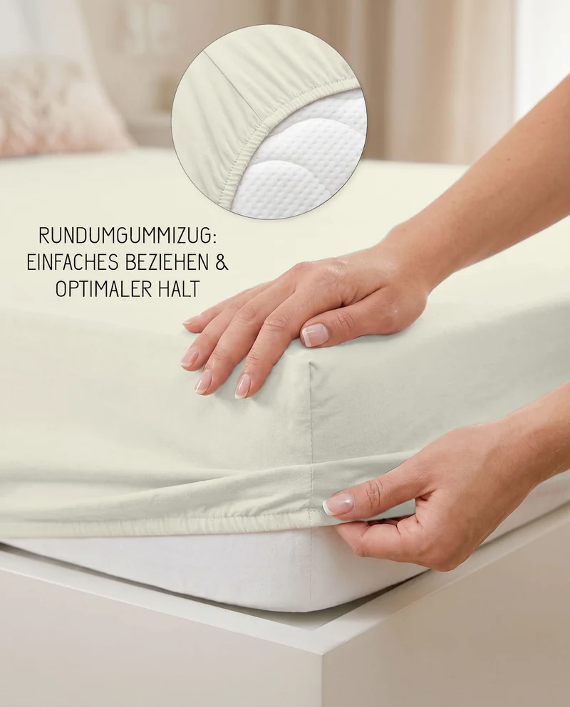 biberna Jersey-Elastic-Boxspring Spannbetttuch (0077640)