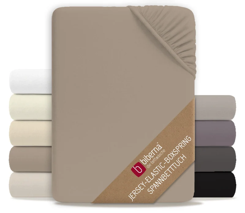 biberna Jersey-Elastic-Boxspring Spannbetttuch (0077640)