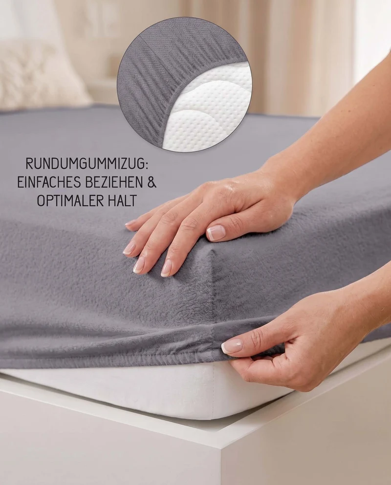 biberna Frottee-Stretch Spannbetttuch (0012344)
