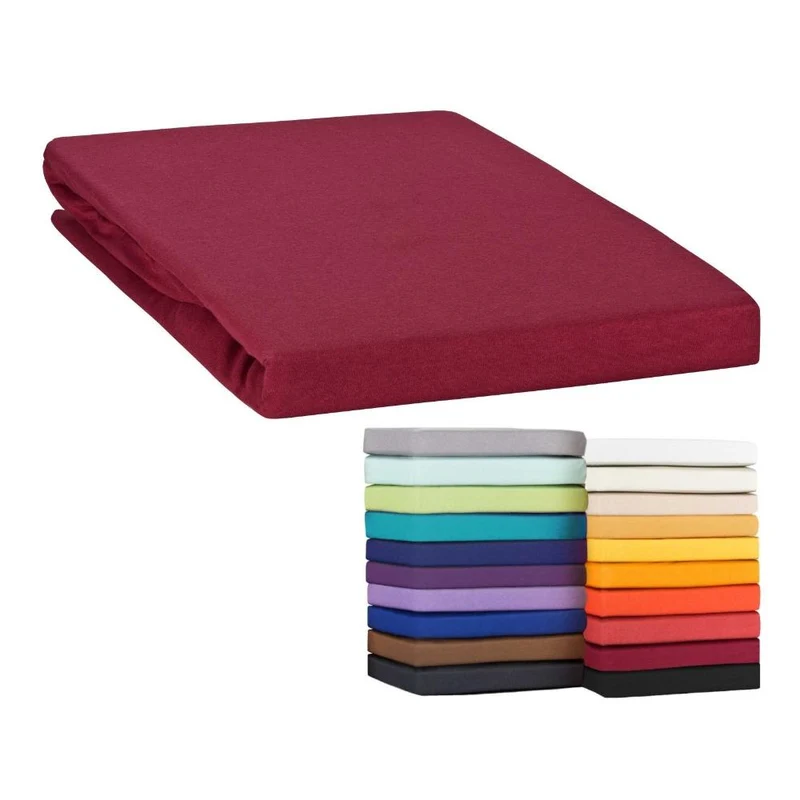 Topper Spannbettlaken 120x200-120x220cm Spannbetttuch 160g/m² Jersey Line green