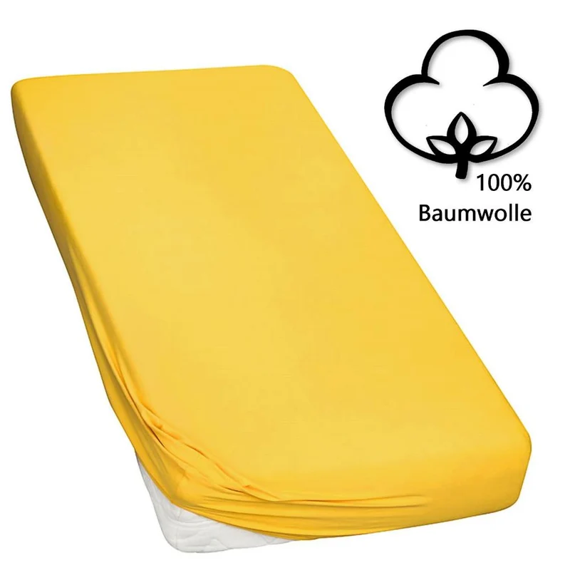 Topper Spannbettlaken 120x200-120x220cm Spannbetttuch 160g/m² Jersey Line green