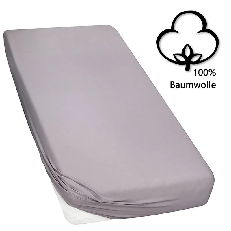 MOON-Classic Topper Spannbettlaken Spannbetttuch 160g/m² Jersey 90x200 - 100x220