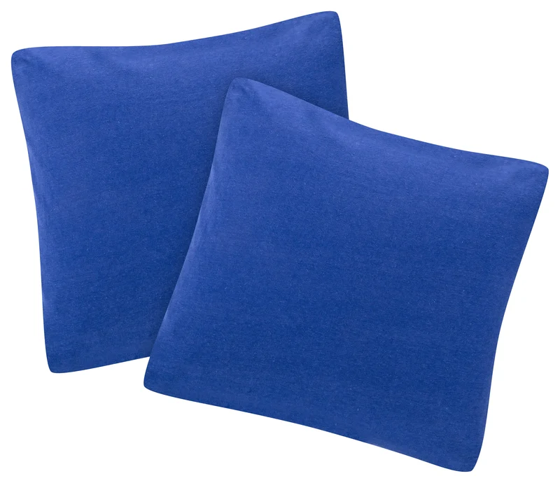 MOON-Trend 2er Pack Kissenbezug Kissenhülle Jersey 100% Baumwolle