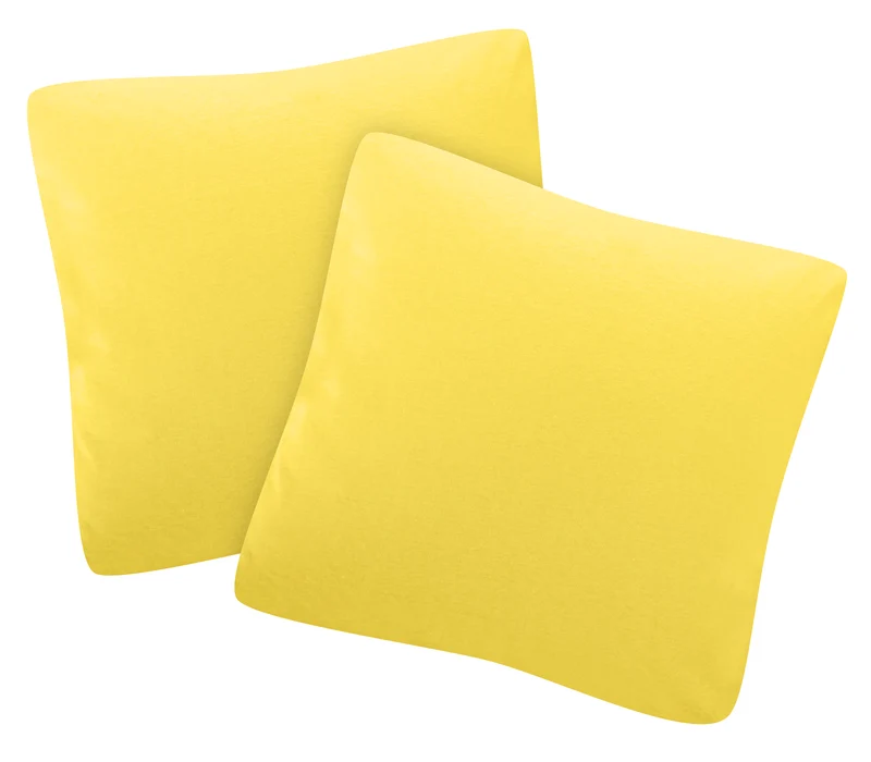 MOON-Trend 2er Pack Kissenbezug Kissenhülle Jersey 100% Baumwolle