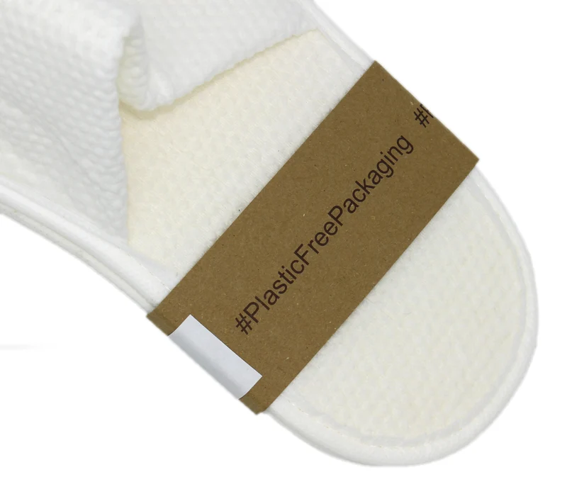 MOON-Lilia Piquet Hotelslipper 5 Paar weiß geschlossen Übergröße, Zellulose Slipper Damen und Herren