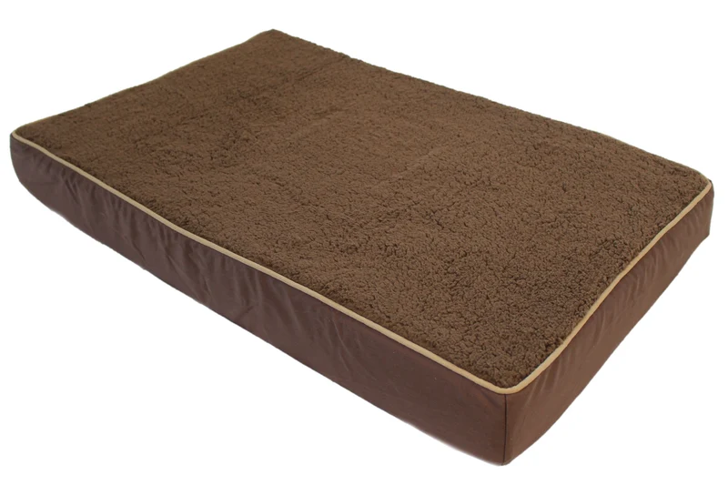 Dogs Luxury Hundebett Ortho med braun orthopädisches Hundekissen mit Memory Schaum