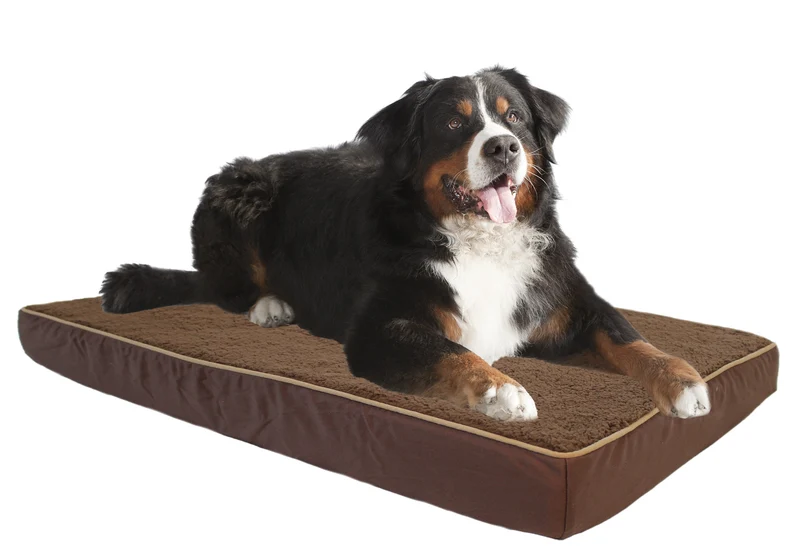 Dogs Luxury Hundebett Ortho med braun orthopädisches Hundekissen mit Memory Schaum