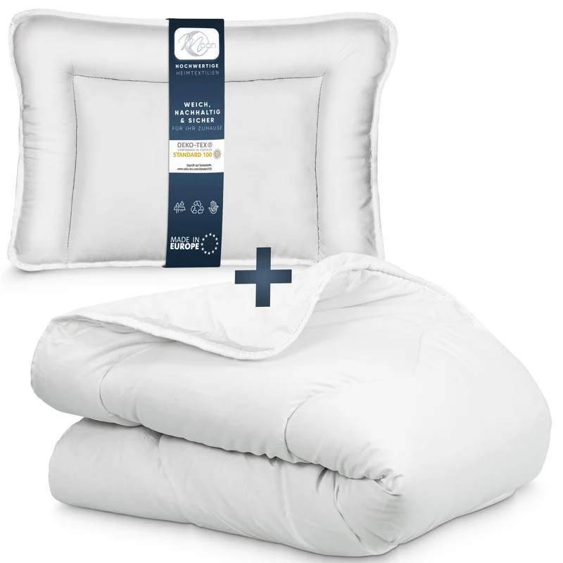 Kopfkissen für Babys 100x135+40x60 cm set Kinder pflegeleicht Kinder anpassbarer Stützkraft
