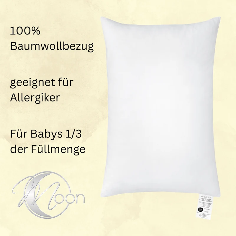 Kopfkissen für Babys 100x135+40x60 cm set Kinder pflegeleicht Kinder anpassbarer Stützkraft