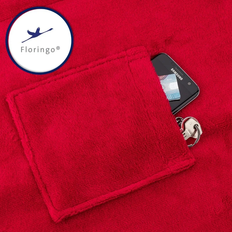 Floringo Luxus Saunakilt Herren Twin-Star Klettverschluss Sauna-Kilt aufgesetzte Tasche