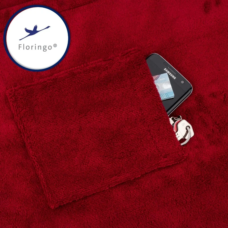 Floringo Luxus Saunakilt Herren Twin-Star Klettverschluss Sauna-Kilt aufgesetzte Tasche
