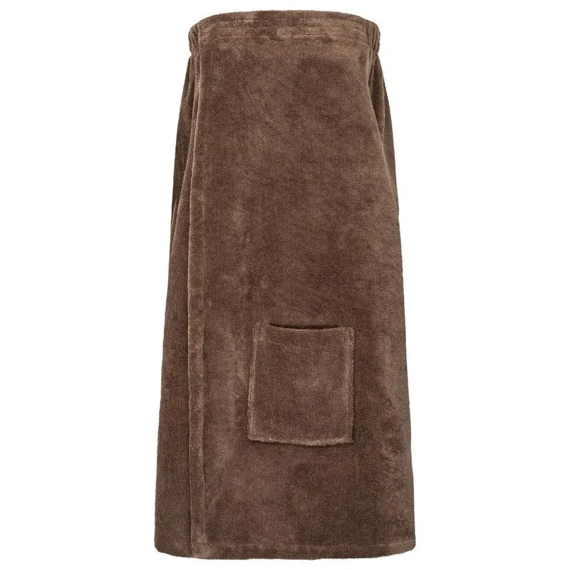Floringo Luxus Saunakilt Damen Twin-Star Klettverschluss Sauna-Kilt aufgesetzte Tasche