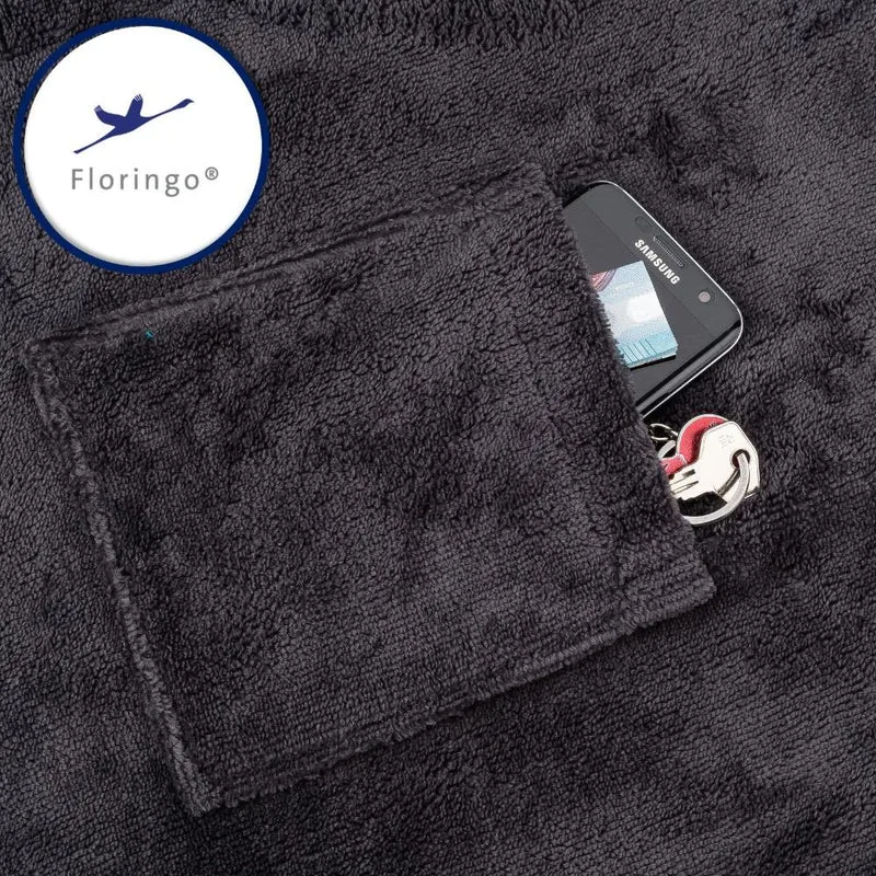 Floringo Luxus Saunakilt Damen Twin-Star Klettverschluss Sauna-Kilt aufgesetzte Tasche