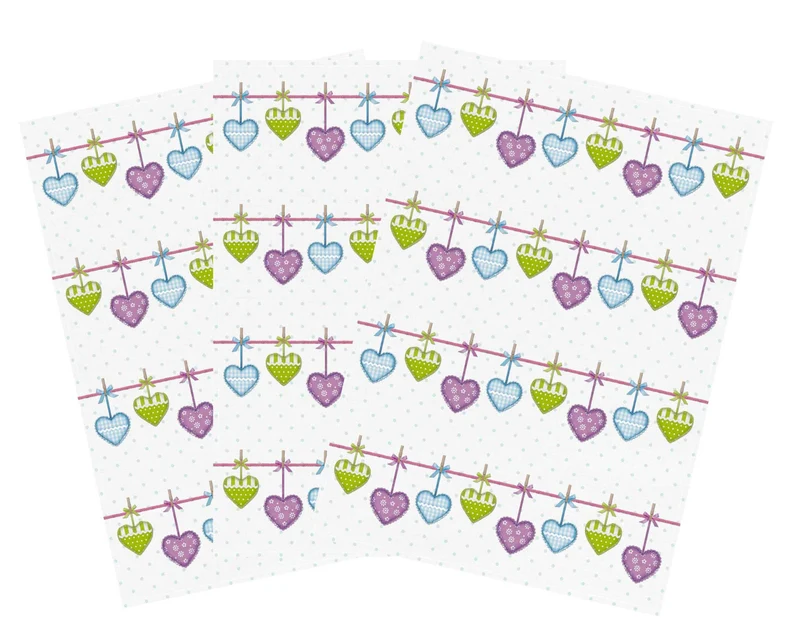 3er Pack Kracht Halbleinen Geschirrtuch Herzchenleine 50x70 cm 251-888