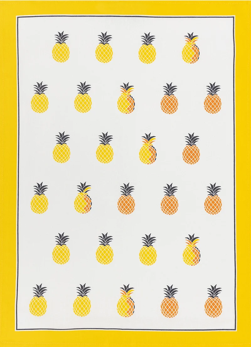 3er Pack Kracht Halbleinen Geschirrtuch Ananas 50x70 cm