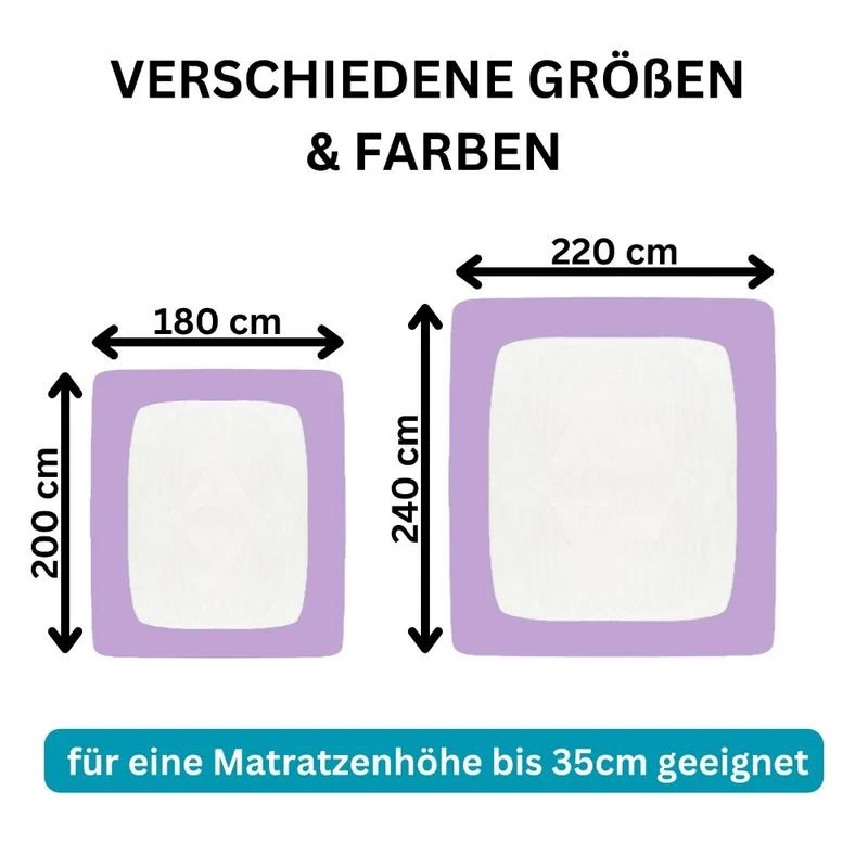 Spannbetttuch 180x200-200x220 cm Spannbettlaken 190g/m² Premium Moon Line Silver