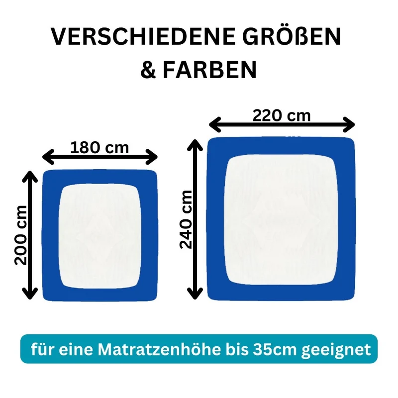 Spannbetttuch 180x200-200x220 cm Spannbettlaken 190g/m² Premium Moon Line Silver
