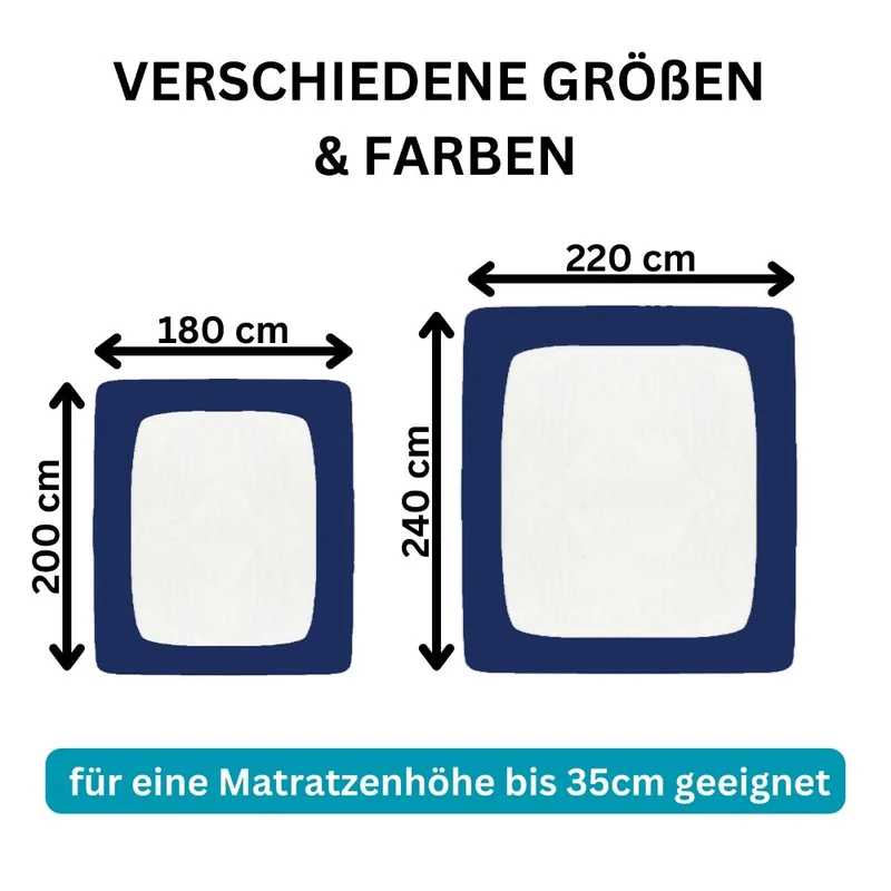 Spannbetttuch 180x200-200x220 cm Spannbettlaken 190g/m² Premium Moon Line Silver