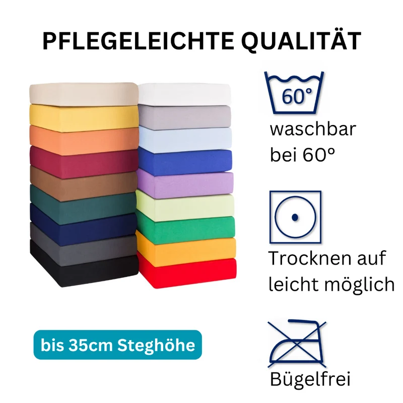 Spannbetttuch 180x200-200x220 cm Spannbettlaken 190g/m² Premium Moon Line Silver