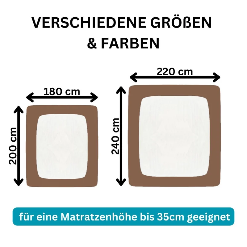Spannbetttuch 180x200-200x220 cm Spannbettlaken 190g/m² Premium Moon Line Silver