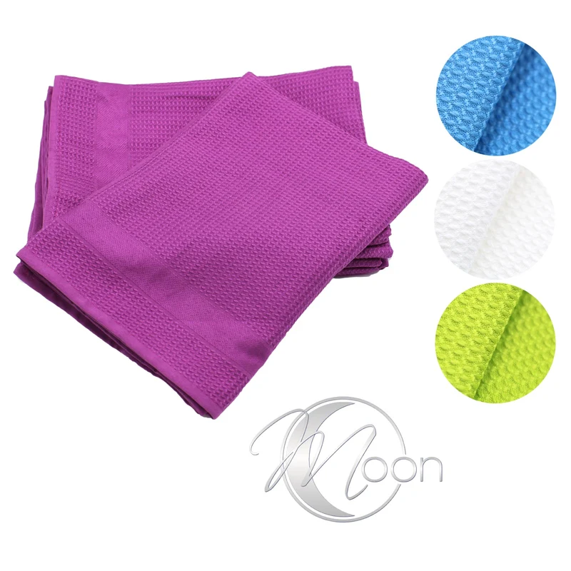 Moon 5er Pack Poliertuch Waffelstruktur Mikrofasertuch 45x65 cm saugstark