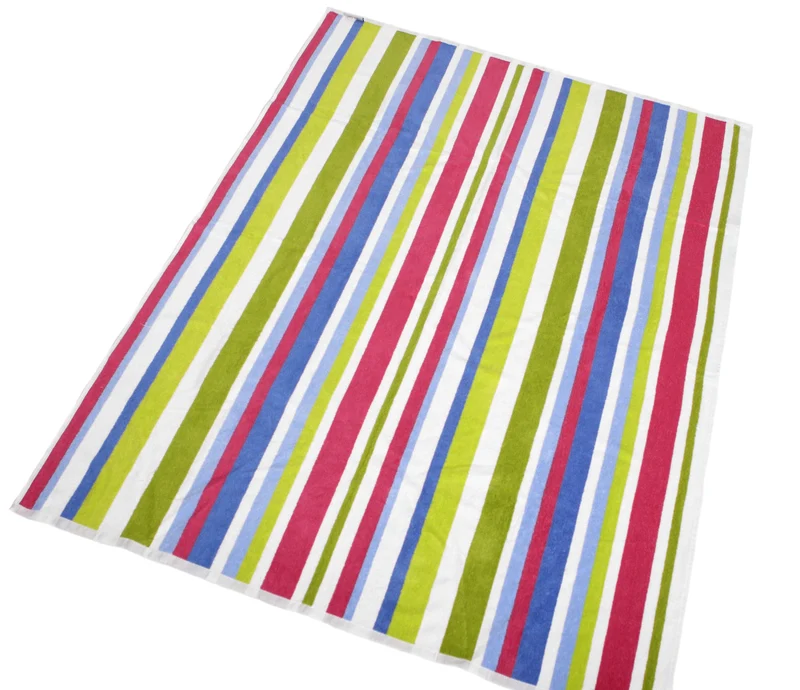 Hamamtuch Streifen bunt 100x145 cm 350 g/m² einseitiges Walkfrottier Pestemal