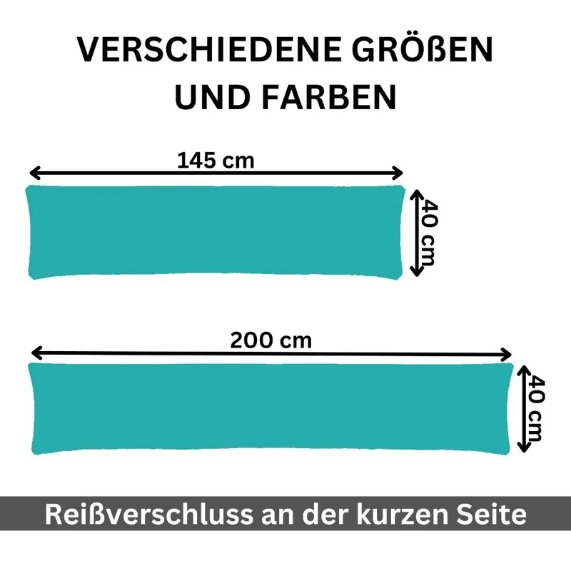 Kissenbezug 40x145 Doppelpack Stillkissen Seitenschläferkissen Jersey MOON