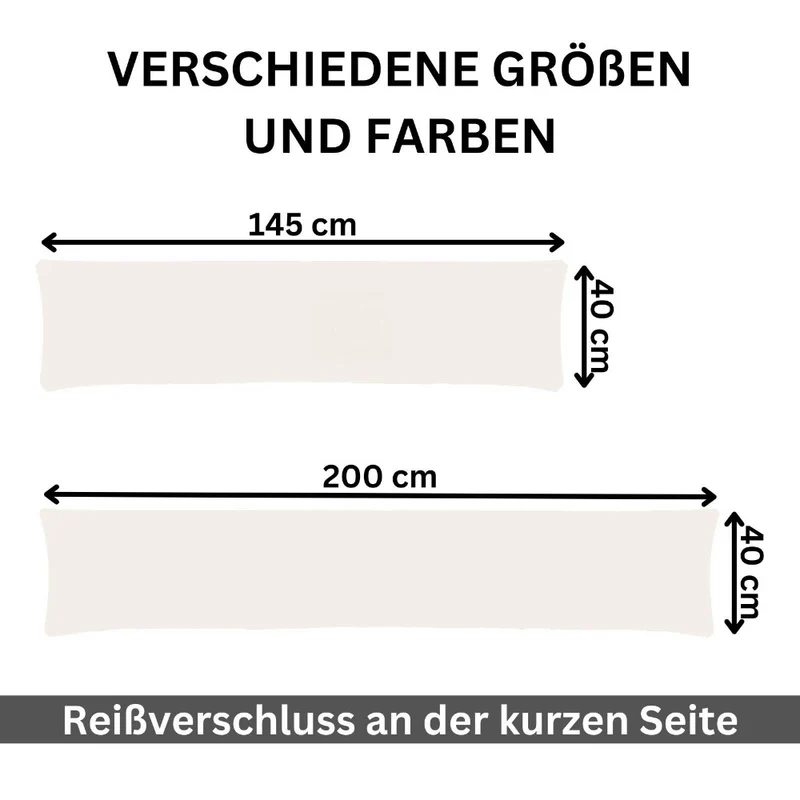 Kissenbezug 40x145 Doppelpack Stillkissen Seitenschläferkissen Jersey MOON