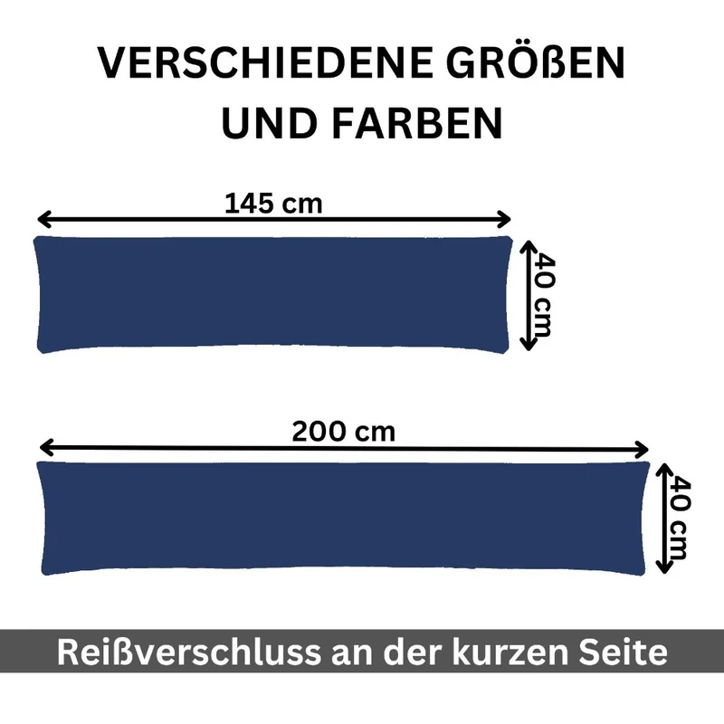 Kissenbezug 40x145 Doppelpack Stillkissen Seitenschläferkissen Jersey MOON