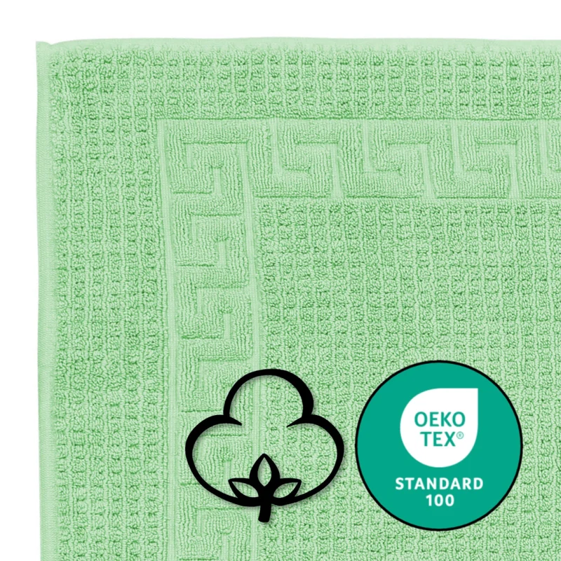 Floringo Badvorleger Duschvorleger 50x100 cm exclusiv 1100g/m² Zwirn