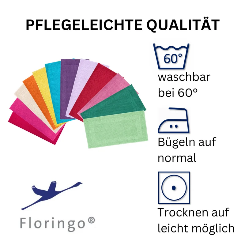 Floringo Badvorleger Duschvorleger 50x75 cm exclusiv 1100g/m² Zwirn