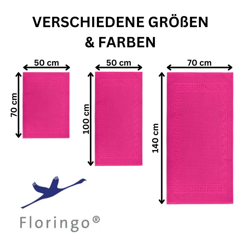 Floringo Badvorleger Duschvorleger 50x75 cm exclusiv 1100g/m² Zwirn