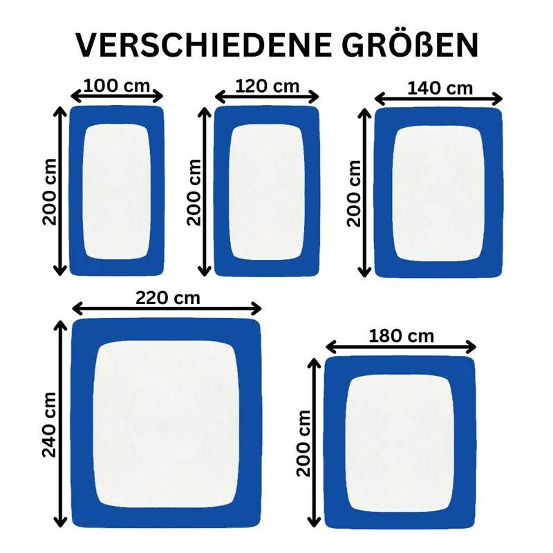 MOON Line green XXL Spannbetttuch Spannbettlaken 200x220-220x240 160g/m² Jersey