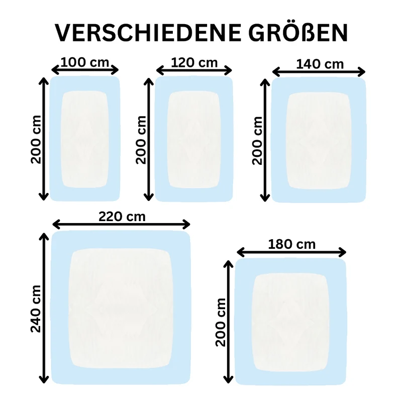 Spannbetttuch 180x200 - 200x220 cm auch für Wasserbett 160g/m² Line green Moon