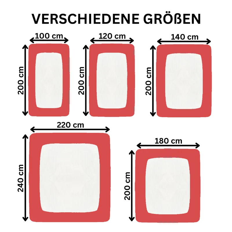 Spannbetttuch 180x200 - 200x220 cm auch für Wasserbett 160g/m² Line green Moon
